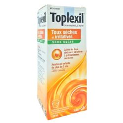 Toplexil Sans Sucre Sirop 150ml - Oxomémazine - Antitussif - Toux sèche