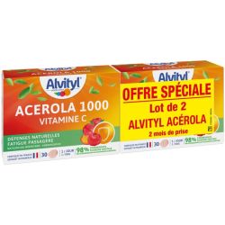 Alvityl Acerola 1000 Lot de 2 x 30 comprimés à croquer