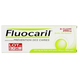 Fluocaril Bi-Fluoré Menthe 250 mg – Lot de 2 Tubes de 125 ml