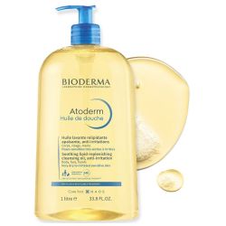 Bioderma Atoderm Huile de Douche Peaux Sèches Atopiques Visage & Corps - 1 Litre