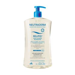 Neutraderm Relipid+ Huile Lavante Relipidante 1L - Peaux sensibles, très sèches à tendance atopique