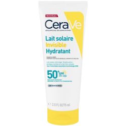 CeraVe Lait Solaire Invisible Hydratant SPF50+ 75 ml – Très haute protection visage et corps