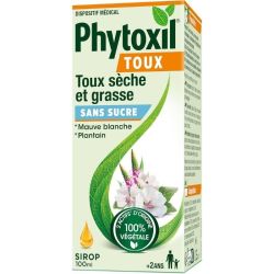 Phytoxil Toux Sans Sucre - 100ml - Toux sèche et grasse