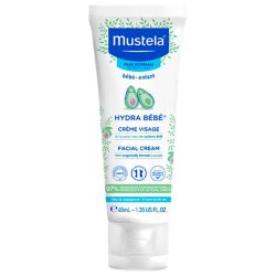 Mustela Hydra Bébé Crème Visage - 40 ml - Hydratation quotidienne pour peaux normales