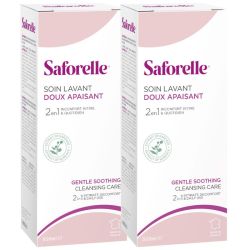 Saforelle Soin Lavant Doux Apaisant 2x500 ml - Gel lavant intime doux pour peaux sensibles