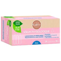 Gifrer Sérum Physiologique 24 Unidoses de 10 ml - Hygiène Nez et Yeux Bébé