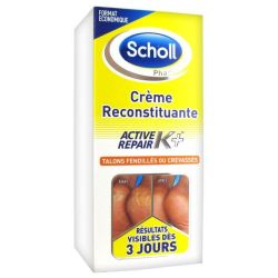 Scholl Crème Anti-Crevasses K+ 25% d'Urée - 120 ml - Répare et régénère les talons fendillés