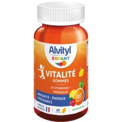 Alvityl Vitalité 10 Vitamines - 60 Gummies - Forme, énergie et croissance au quotidien