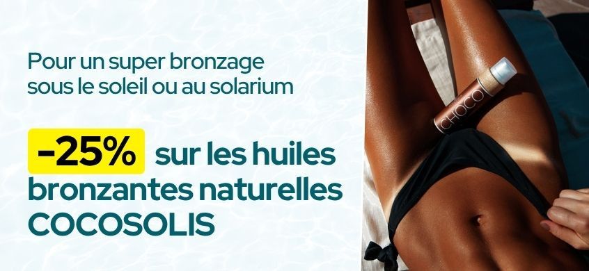-25% sur les huiles bronzantes COCOSOLIS